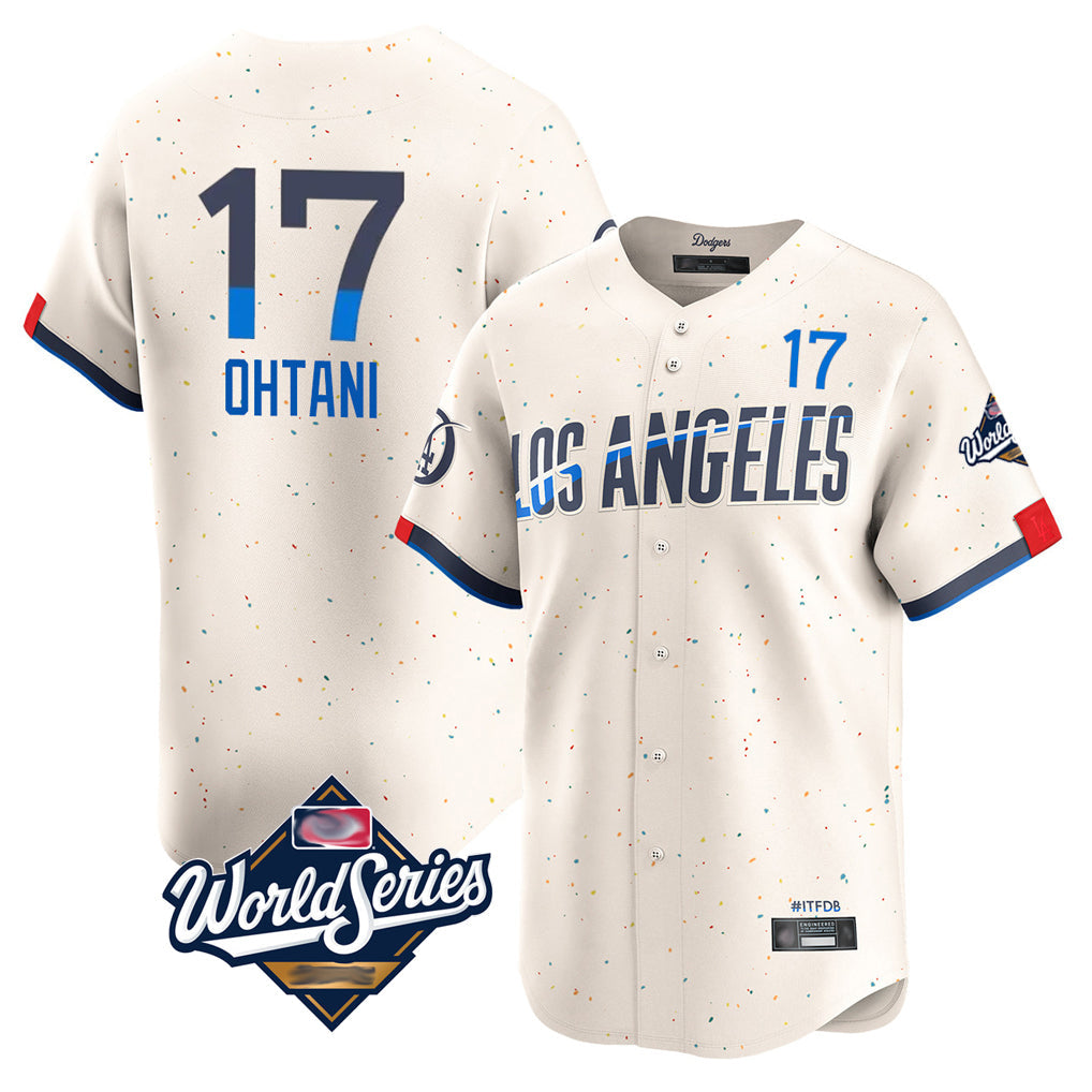 tocy LA.Dodgers #17 Shohei Ohtani Player Cream World Series City Connect Limited Home Stitched Jerseys