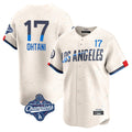 tocy LA.Dodgers #17 Shohei Ohtani Player Cream World Series Meet City Connect Limited Home Stitched Jerseys