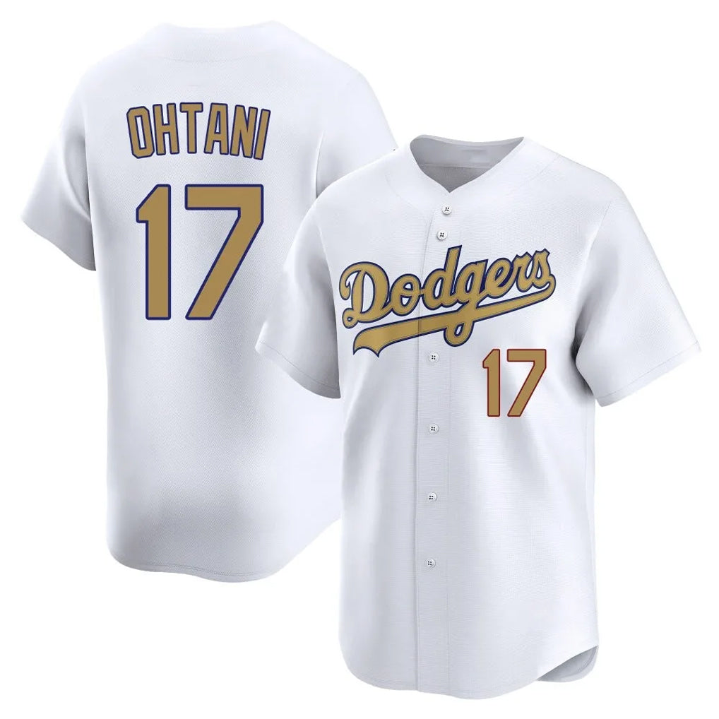 tocy LA.Dodgers #17 Shohei Ohtani Player Gold Collection Limited Home Stitched Jerseys