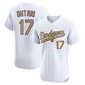 tocy LA.Dodgers #17 Shohei Ohtani Player Gold Limited Elite Home Stitched Jerseys