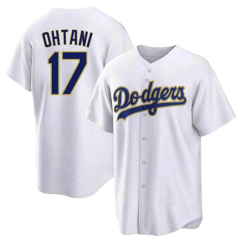 tocy LA.Dodgers #17 Shohei Ohtani Player Gold White 2026 Collection Stadium Game Stitched Jerseys