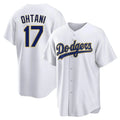 tocy LA.Dodgers #17 Shohei Ohtani Player Gold White 2026 Collection Stadium Game Stitched Jerseys