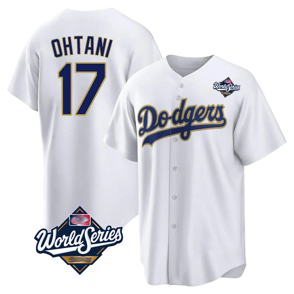 tocy LA.Dodgers #17 Shohei Ohtani Player Gold White World Series 2026 Collection Stadium Game Stitched Jerseys