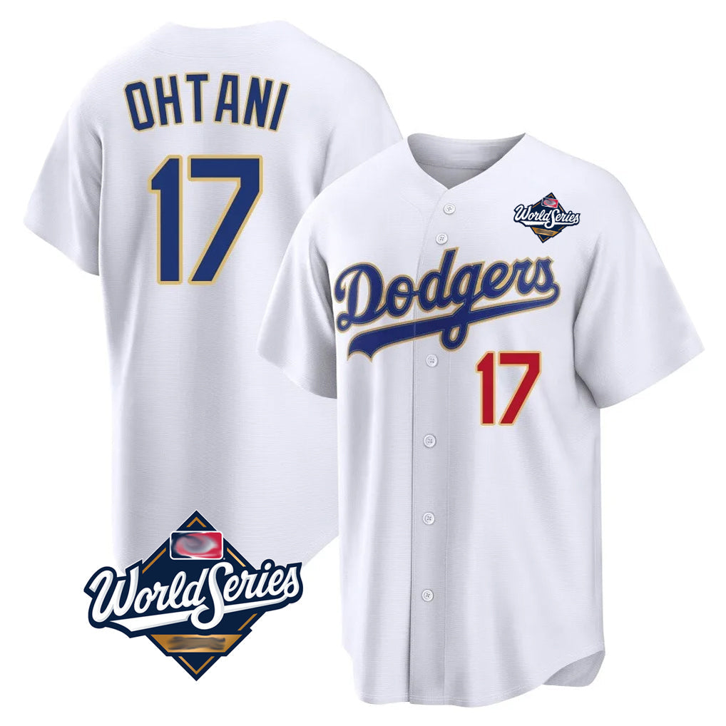 tocy LA.Dodgers #17 Shohei Ohtani Player Gold White World Series 2026 Collection Stadium Limited Stitched Jerseys