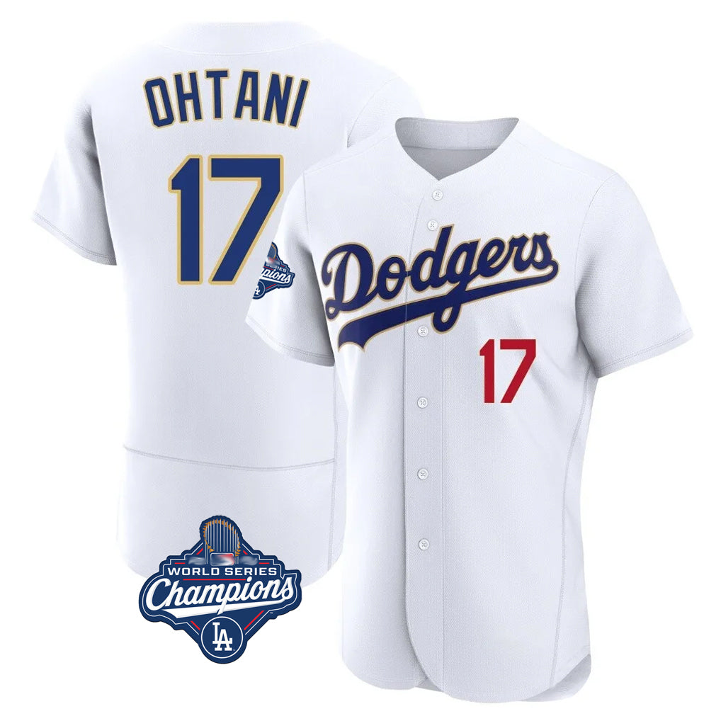 tocy LA.Dodgers #17 Shohei Ohtani Player Gold White World Series Meet 2026 Collection Stadium Limited Elite Stitched Jerseys
