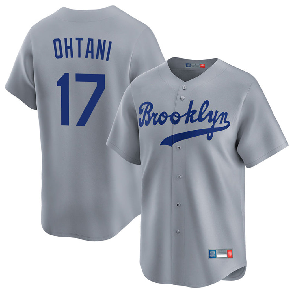 tocy LA.Dodgers #17 Shohei Ohtani Player Gray Game Limited Home Stitched Jerseys