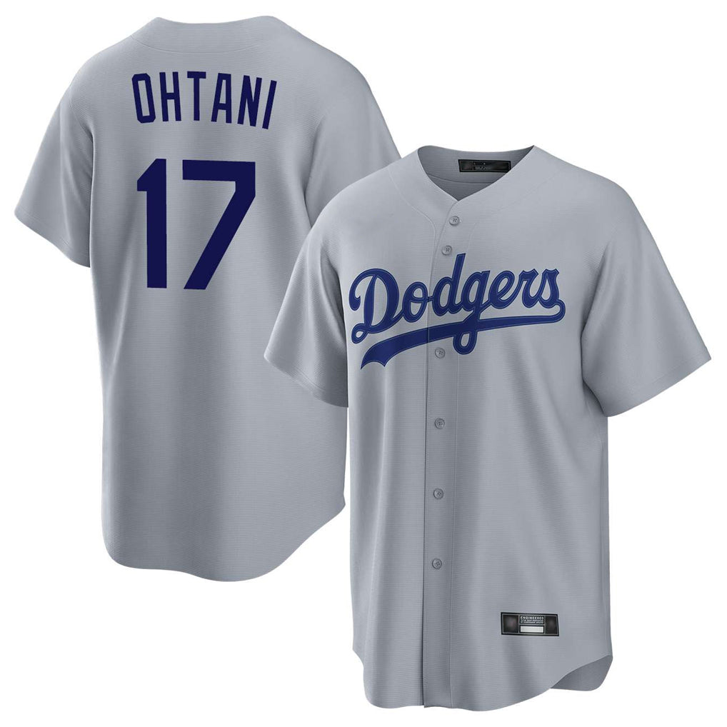 tocy LA.Dodgers #17 Shohei Ohtani Player Gray Game Stitched Jerseys
