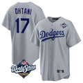 tocy LA.Dodgers #17 Shohei Ohtani Player Gray World Series Game Stitched Jerseys