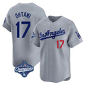 tocy LA.Dodgers #17 Shohei Ohtani Player Gray World Series Meet Limited Home Stitched Jerseys