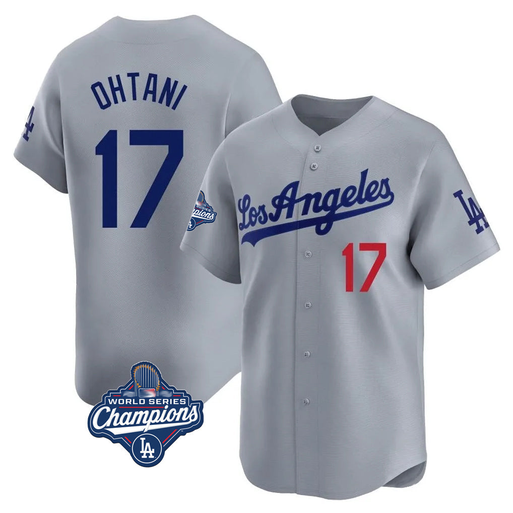 tocy LA.Dodgers #17 Shohei Ohtani Player Gray World Series Meet Limited Home Stitched Jerseys
