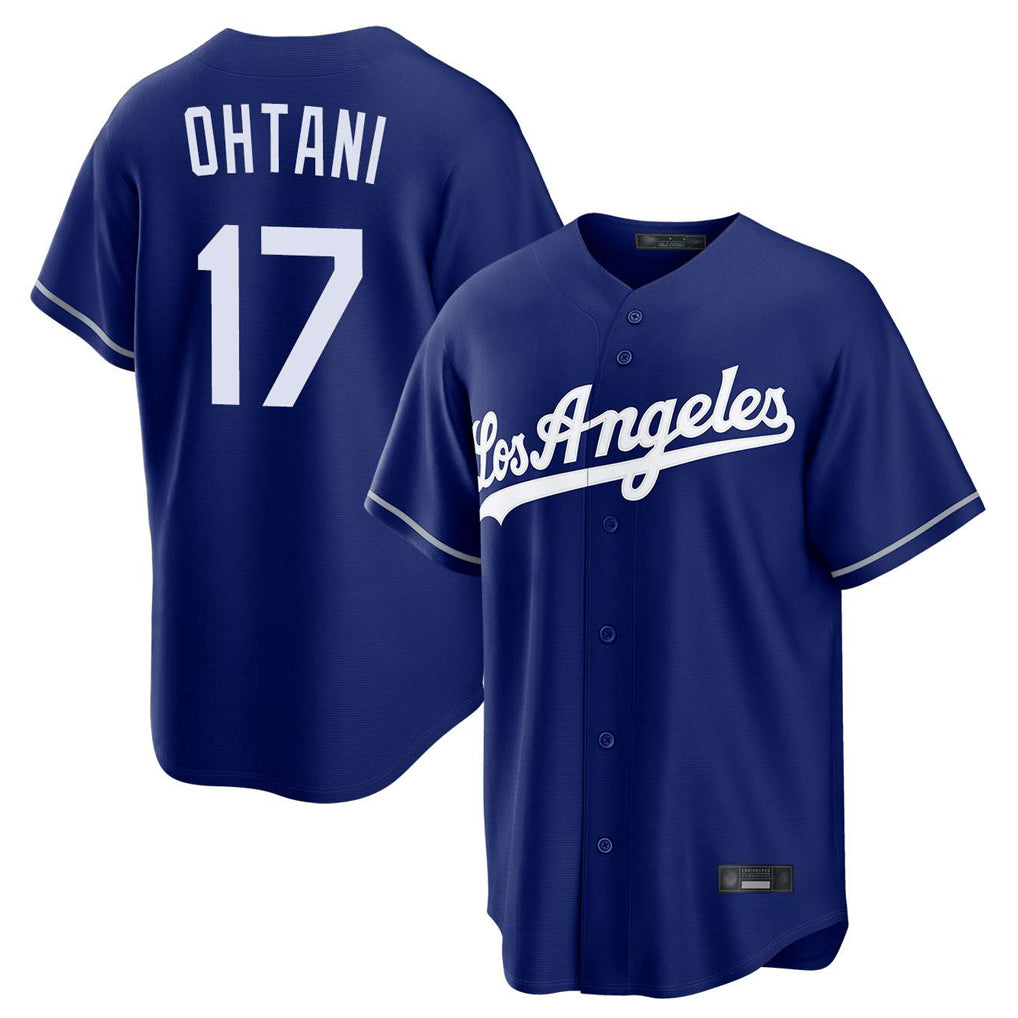 tocy LA.Dodgers #17 Shohei Ohtani Player Royal Game Stitched Jerseys