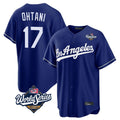 tocy LA.Dodgers #17 Shohei Ohtani Player Royal World Series Game Stitched Jerseys