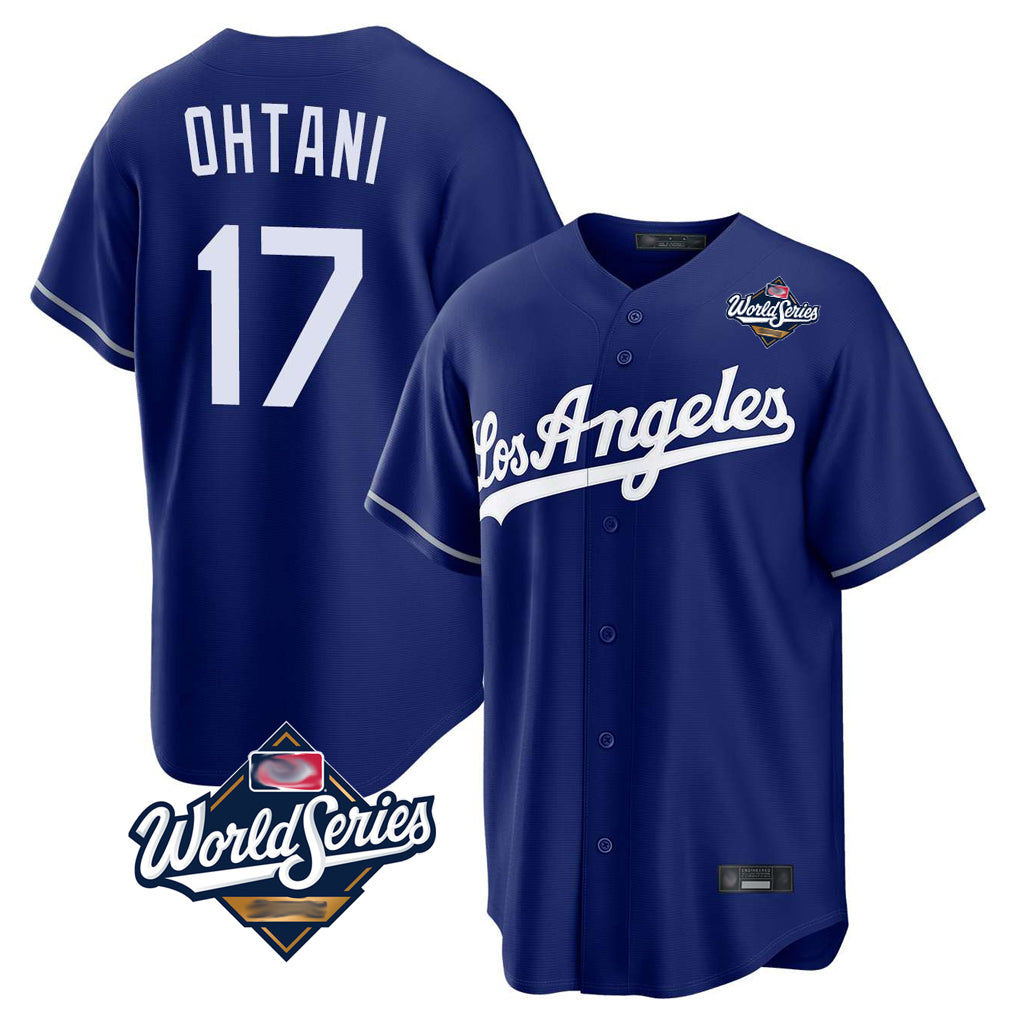 tocy LA.Dodgers #17 Shohei Ohtani Player Royal World Series Game Stitched Jerseys