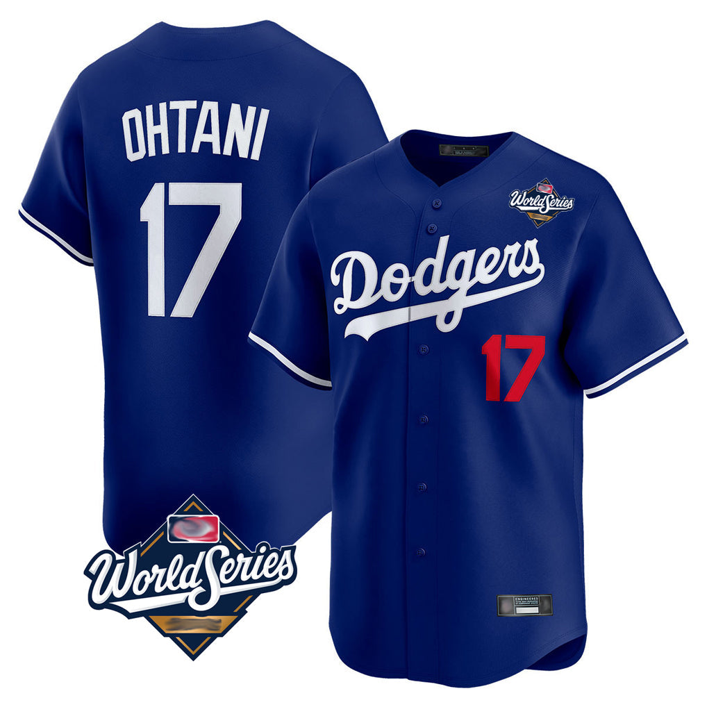 tocy LA.Dodgers #17 Shohei Ohtani Player Royal World Series Limited Home Stitched Jerseys