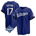 tocy LA.Dodgers #17 Shohei Ohtani Player Royal World Series Meet City Connect Home Game Stitched Jerseys
