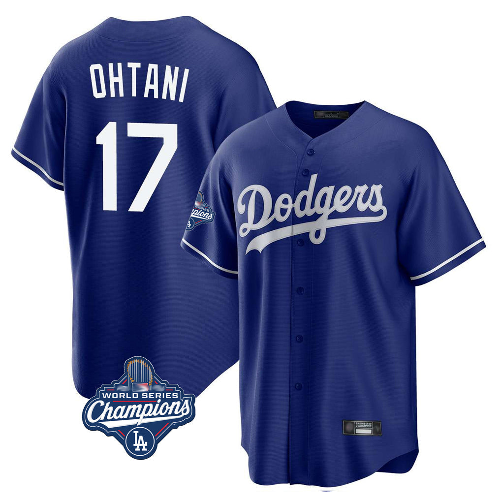 tocy LA.Dodgers #17 Shohei Ohtani Player Royal World Series Meet Home Game Stitched Jerseys