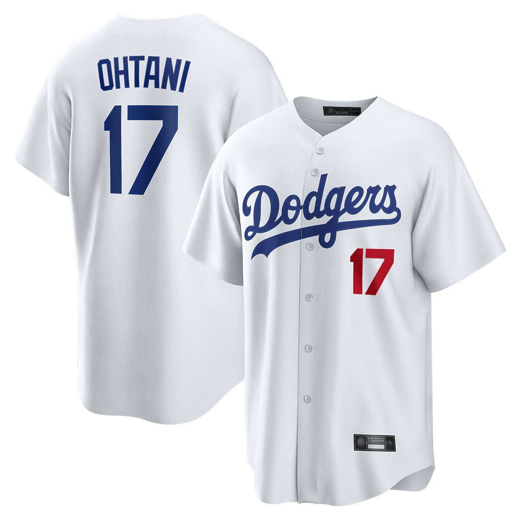 tocy LA.Dodgers #17 Shohei Ohtani Player White Home Game Stitched Jerseys
