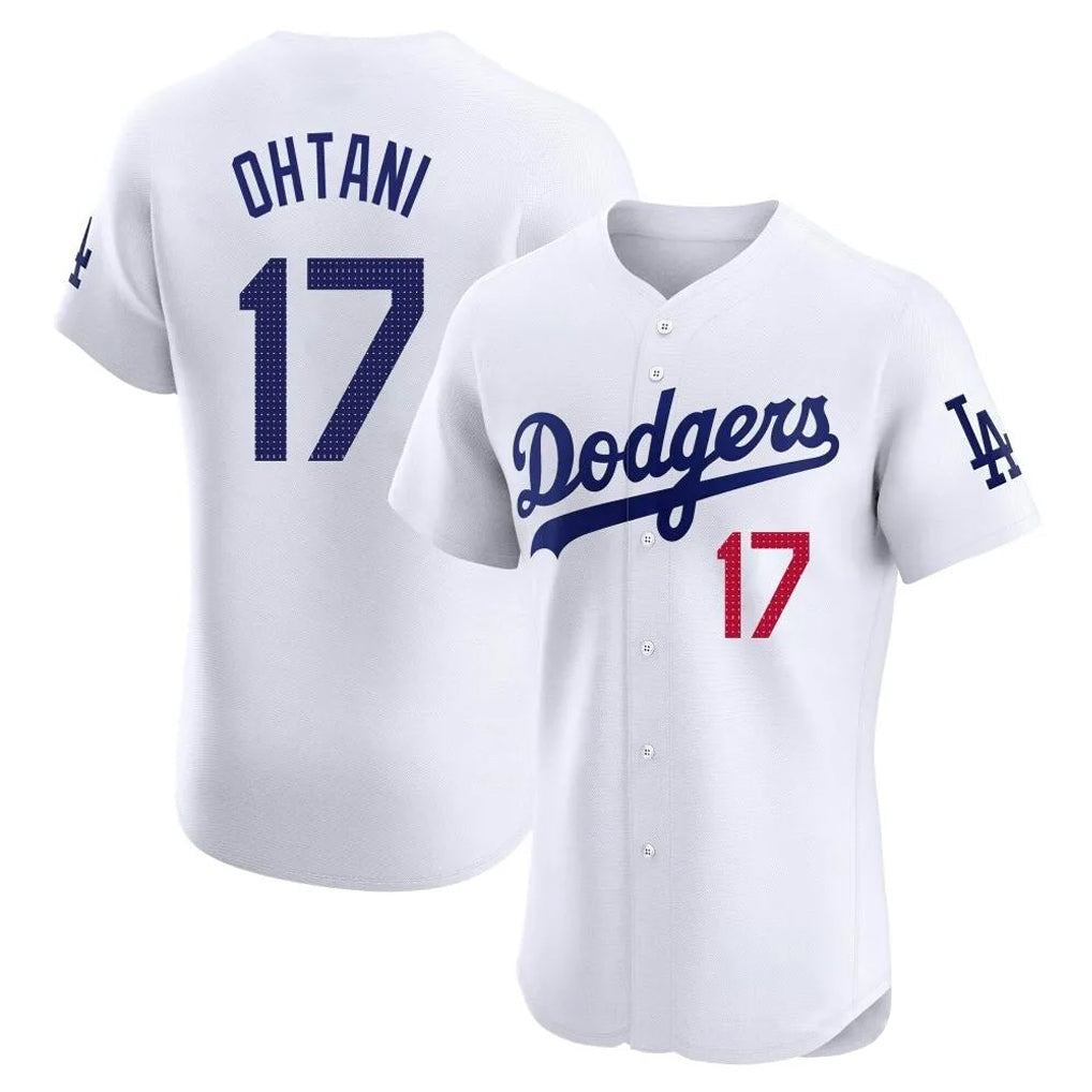 tocy LA.Dodgers #17 Shohei Ohtani Player White Limited Elite Home Stitched Jerseys
