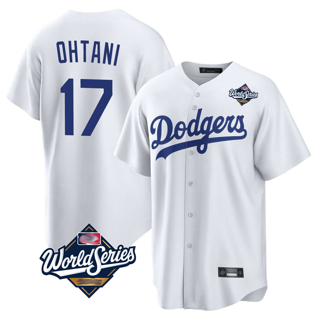 tocy LA.Dodgers #17 Shohei Ohtani Player White World Series Game Home Stitched Jerseys