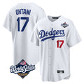 tocy LA.Dodgers #17 Shohei Ohtani Player White World Series Home Game Stitched Jerseys