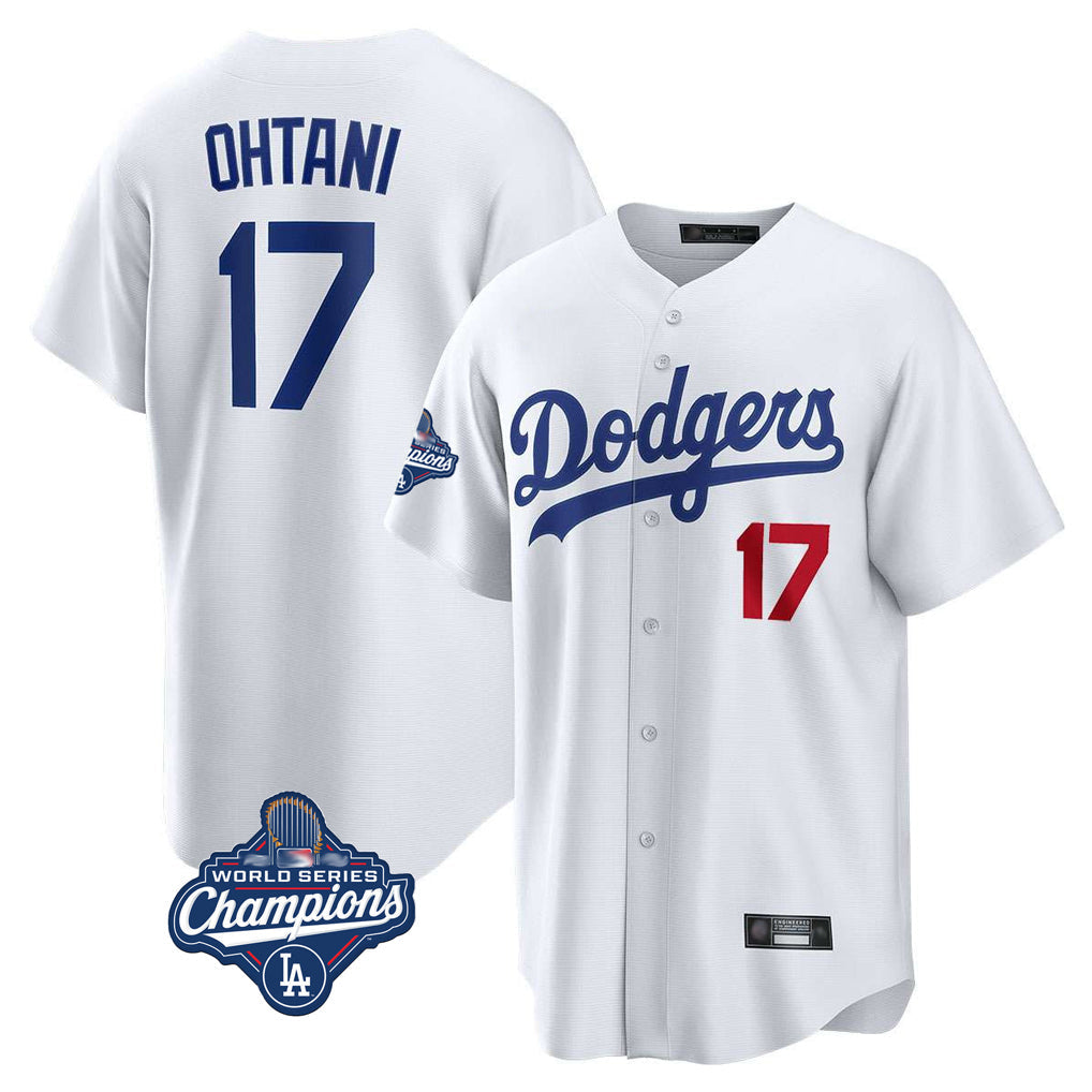 tocy LA.Dodgers #17 Shohei Ohtani Player White World Series Meet Home Game Stitched Jerseys