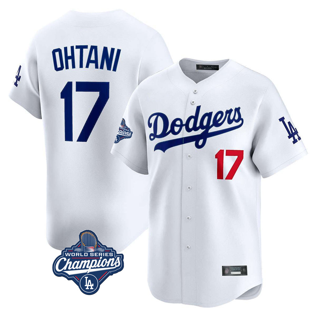 tocy LA.Dodgers #17 Shohei Ohtani Player White World Series Meet Limited Home Stitched Jerseys
