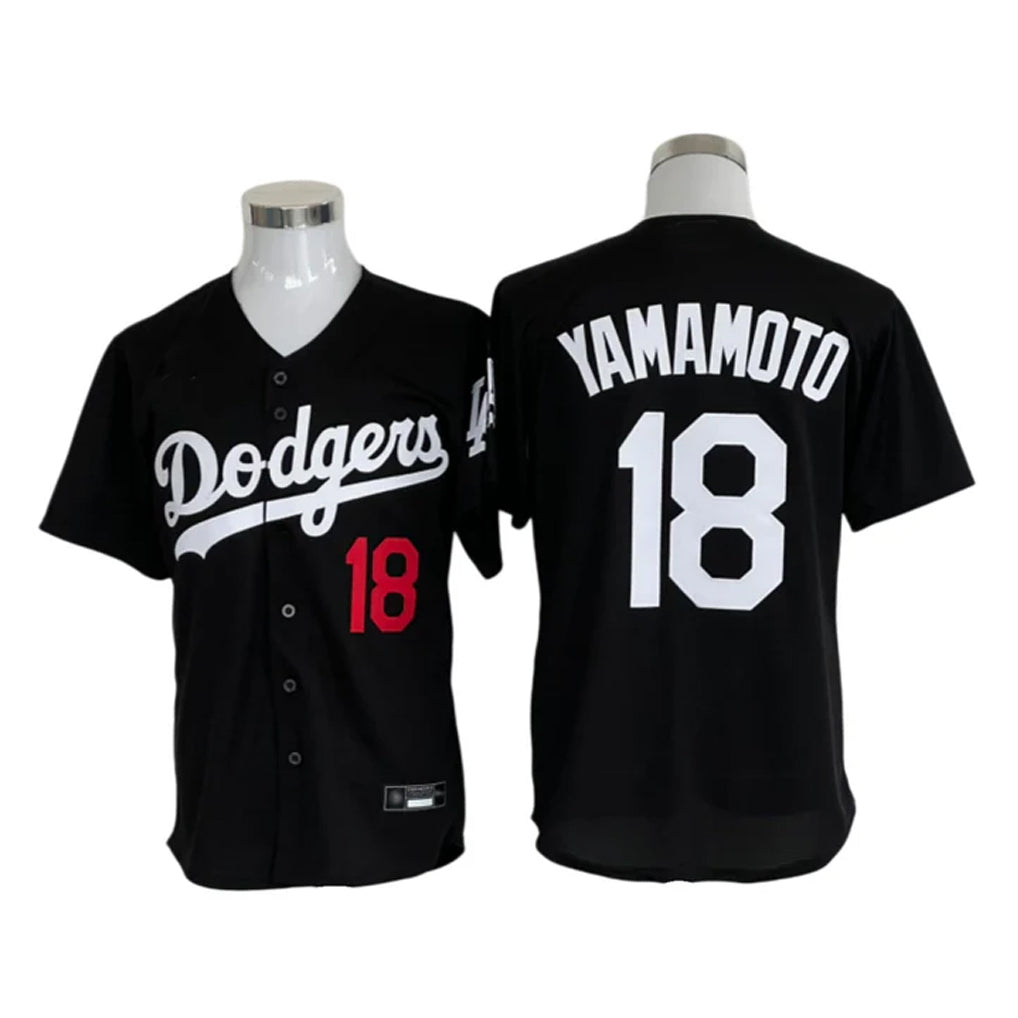 tocy LA.Dodgers #18 Yoshinobu Yamamoto Player Black Limited Home Stitched Jerseys