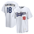 tocy LA.Dodgers #18 Yoshinobu Yamamoto Player Gold White 2026 Collection Stadium Limited Stitched Jerseys