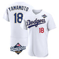 tocy LA.Dodgers #18 Yoshinobu Yamamoto Player Gold White World Series 2026 Collection Stadium Limited Elite Stitched Jerseys