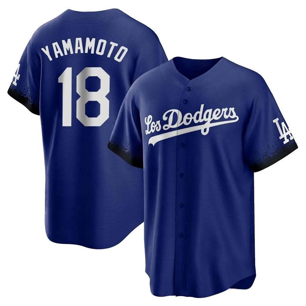 tocy LA.Dodgers #18 Yoshinobu Yamamoto Player Royal City Connect Home Game Stitched Jerseys
