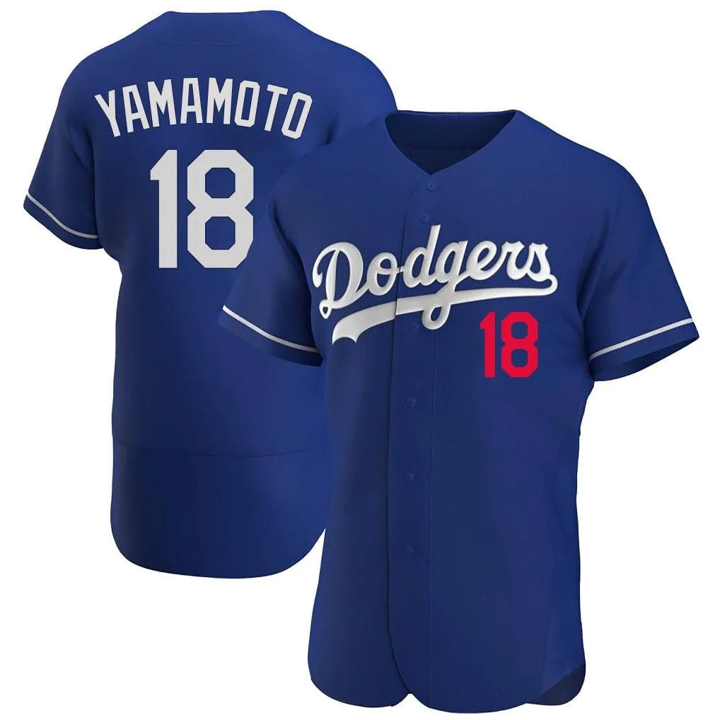 tocy LA.Dodgers #18 Yoshinobu Yamamoto Player Royal Limited Elite Home Stitched Jerseys