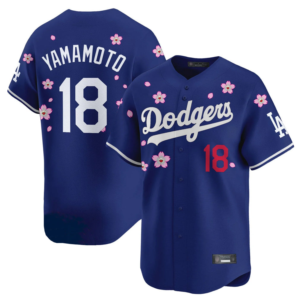 tocy LA.Dodgers #18 Yoshinobu Yamamoto Player Royal Tokyo Series Vapor Premier Limited Stitched Jerseys
