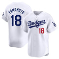 tocy LA.Dodgers #18 Yoshinobu Yamamoto Player White Limited Home Stitched Jerseys