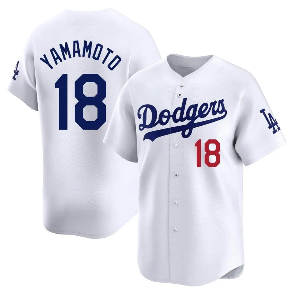 tocy LA.Dodgers #18 Yoshinobu Yamamoto Player White Limited Home Stitched Jerseys