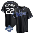 tocy LA.Dodgers #22 Clayton Kershaw Player Black World Series Meet Carbon Limited Home Stitched Jerseys