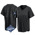 tocy LA.Dodgers #22 Clayton Kershaw Player Black World Series Meet Pitch Fashion T-shirt Stitched Jerseys