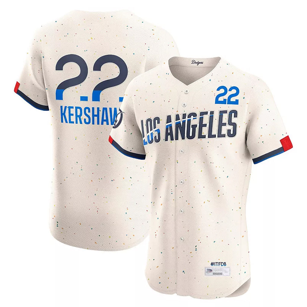 tocy LA.Dodgers #22 Clayton Kershaw Player Cream City Connect Limited Elite Home Stitched Jerseys