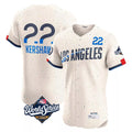 tocy LA.Dodgers #22 Clayton Kershaw Player Cream World Series City Connect Limited Elite Home Stitched Jerseys