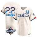 tocy LA.Dodgers #22 Clayton Kershaw Player Cream World Series City Connect Limited Home Stitched Jerseys