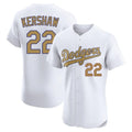 tocy LA.Dodgers #22 Clayton Kershaw Player Gold Limited Elite Home Stitched Jerseys