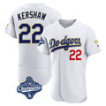 tocy LA.Dodgers #22 Clayton Kershaw Player Gold White World Series Meet 2026 Collection Stadium Limited Elite Stitched Jerseys