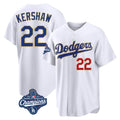 tocy LA.Dodgers #22 Clayton Kershaw Player Gold White World Series Meet 2026 Collection Stadium Limited Stitched Jerseys