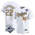 tocy LA.Dodgers #22 Clayton Kershaw Player Gold World Series Collection Limited Home Stitched Jerseys