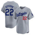 tocy LA.Dodgers #22 Clayton Kershaw Player Gray Limited Home Stitched Jerseys