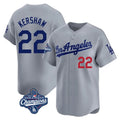 tocy LA.Dodgers #22 Clayton Kershaw Player Gray World Series Meet Limited Home Stitched Jerseys