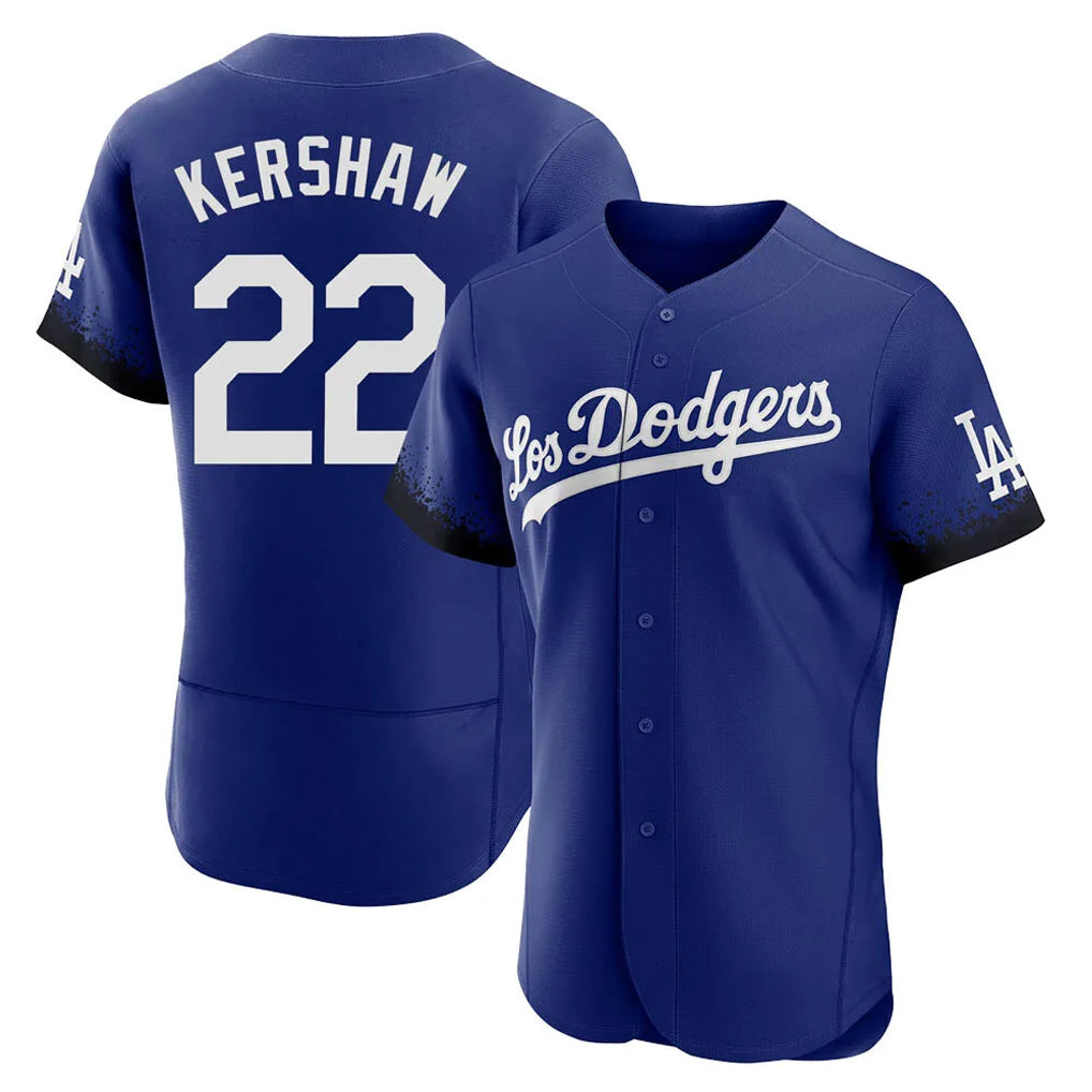 tocy LA.Dodgers #22 Clayton Kershaw Player Royal City Connect Elite Home Stitched Jerseys
