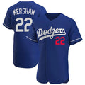tocy LA.Dodgers #22 Clayton Kershaw Player Royal Limited Elite Home Stitched Jerseys