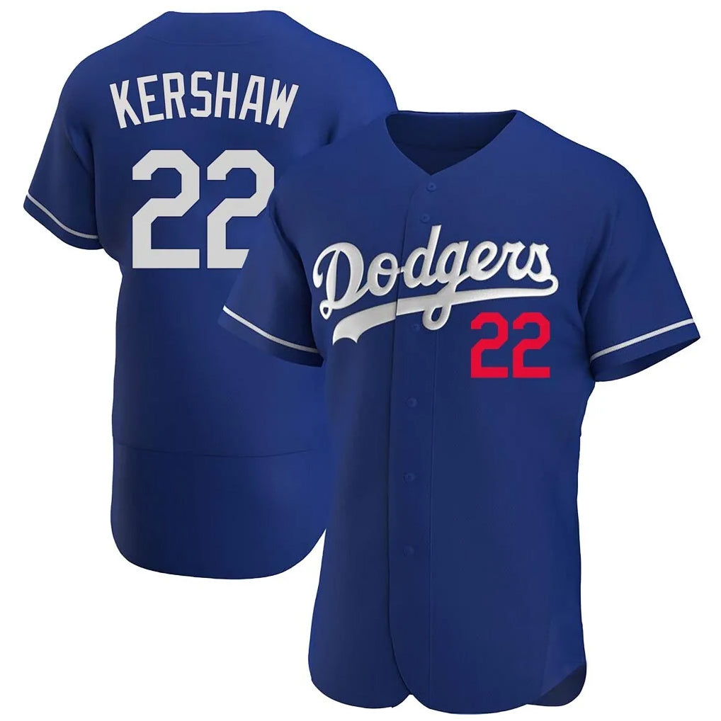 tocy LA.Dodgers #22 Clayton Kershaw Player Royal Limited Elite Home Stitched Jerseys