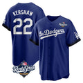tocy LA.Dodgers #22 Clayton Kershaw Player Royal World Series City Connect Home Game Stitched Jerseys