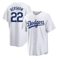 tocy LA.Dodgers #22 Clayton Kershaw Player White Game Home Stitched Jerseys
